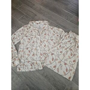 Sweet P Baby Co‎ Pajamas Neutral Christmas Lights Lounge Sleep Holiday Women XL